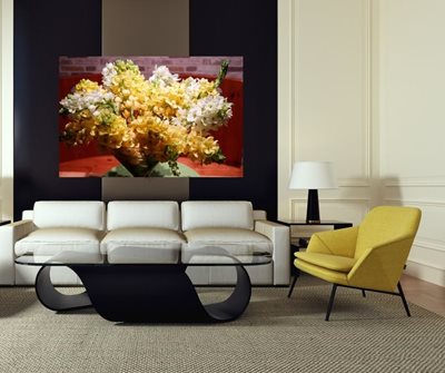 זר פרחים צהוב לבן 8523- 48