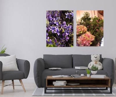 פרחים וורודים 3854- 50 כחולים 2050