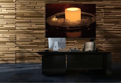 כלי סדוק עם נר 9680 - 47