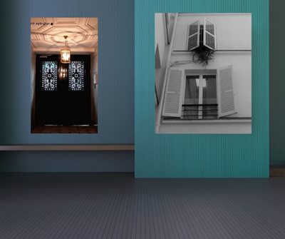 תריסים לבנים 3275-5 ודלת חומה 3758- 5