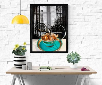 משקפים עגולות וכוס טורקיז 5013 -1