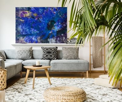 קולאז' חמנייה בכחול 0062 -00