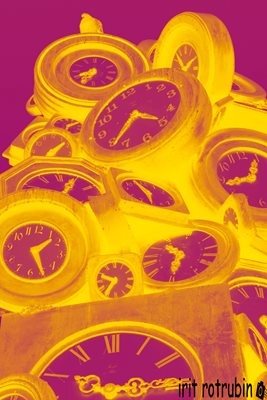 שעונים צבעונים D -0383 סגול צהוב