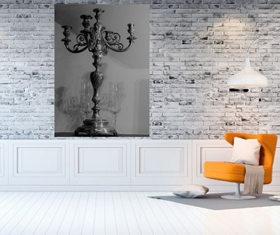 פמוט עתיק וכוסות ליין 9273 -46