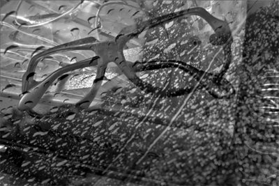 קולאז' גשם משקפיים שחורות עבות 0029 -00