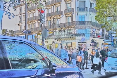 רחוב פריסאי ציורי 2492 -102