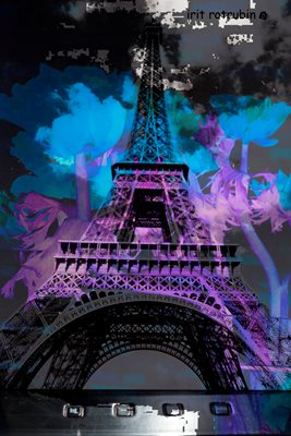 קולאז' אייפל עם מחשב וכלנית 00-0097