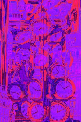 קולאז' שעונים בארמון סגול וורוד O -00-111