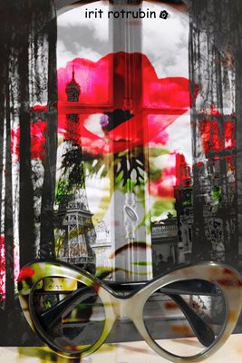 משקפיים וינטג' עם כלנית אסימטרית 00195