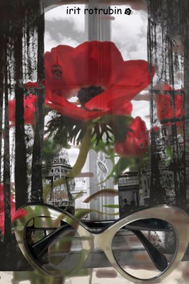 משקפיים וינטג' עם כלנית אסימטרית 00195