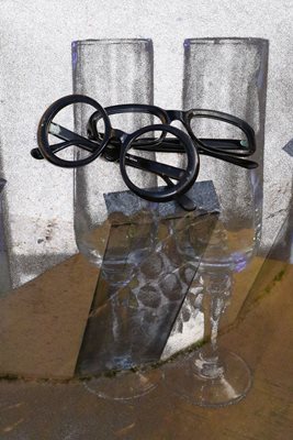 משקפיים וינטג' עם כוסות ליין 00200