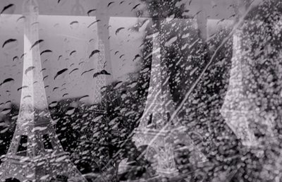 קולאז' טיפות מים ומגדל אייפל ש/ל 0032 - 2