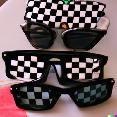 קולאג' דיגיטאלי משקפיים וינטג'