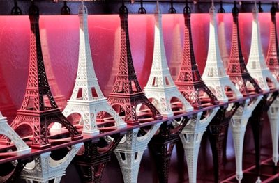 מגדל אייפל שתי שורות אדום לבן 3781 -2