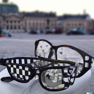 משקפיים וינטג' רואים משבצות