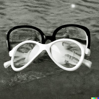 משקפיים וינטג' זוגיות בלבן שחור