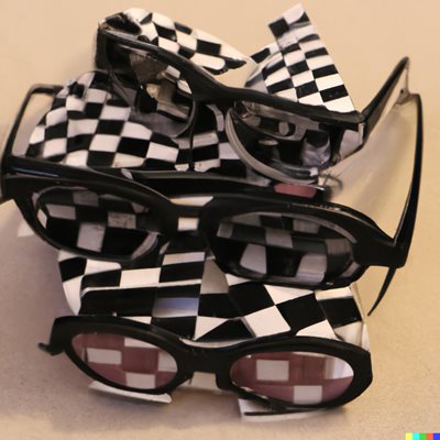 משקפיים וינטג' רואים שחור לבן