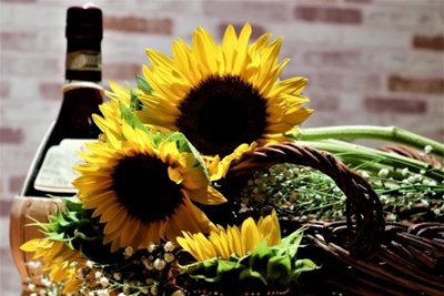 זר חמניות במסננת 9053 -27